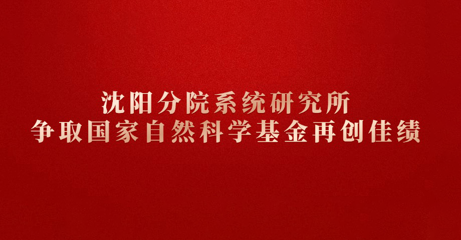 沈陽分院系統研究所爭取國家自然科學基金再創佳績